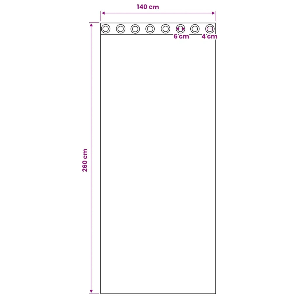 Tende in Velluto 2 pz Champagne 260 x 140 cm Velluto 4107677