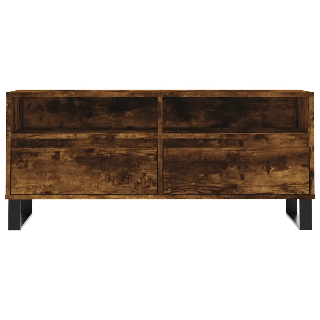 Mobile TV Rovere Fumo 100x34,5x44,5 cm in Legno Multistrato 831249