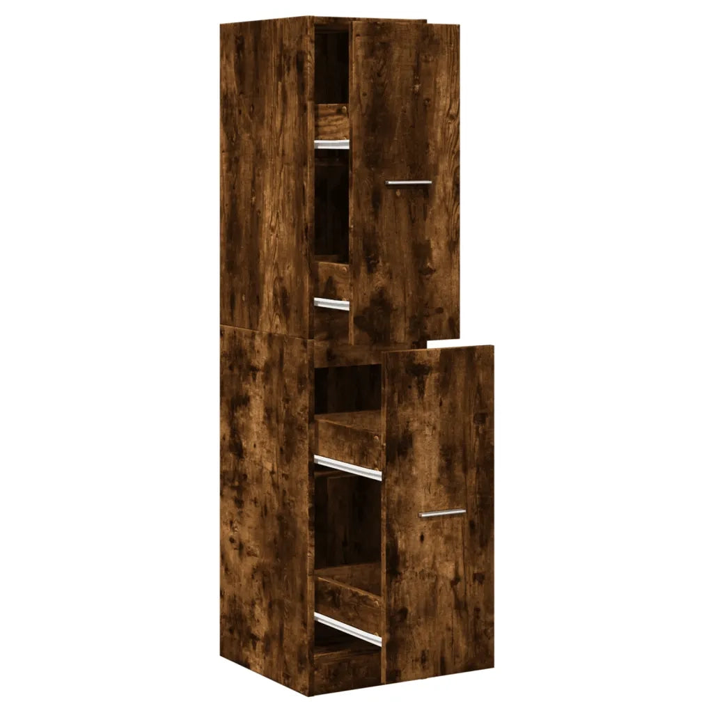 vidaXL Armadietto da Farmacia Rovere Fumo 30x41x144,5 cm in Truciolato