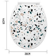 Trade Shop - Copriwater Universale In Plastica Super Resistente 44x36cm Decorazione Maioliche -
