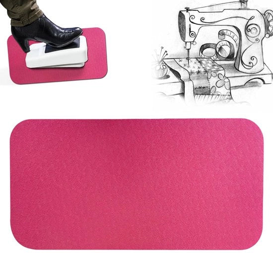 Matte antiscivolo per macchina da cucire - miglioramento della presa - 1 pezzo - rosso - 34 x 17 x 0,8 cm