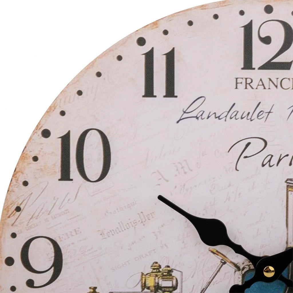 Orologio da parete in legno bianco d34x2h