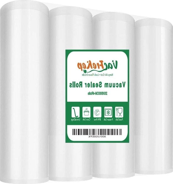 Sealanti a vuoto per sacchetti in rulli da 6m x 28cm - prevenzione di fori - adatto per sous vide - pacchetto da 4 unità