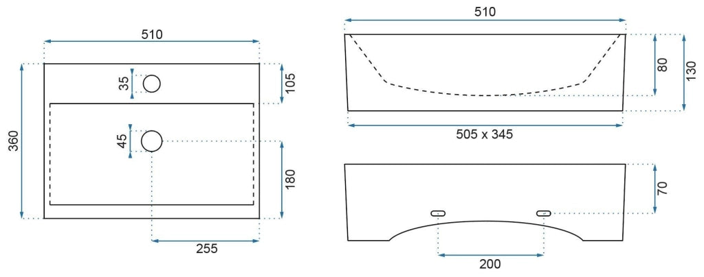 Lavabo Da Appoggio / Murale Rea Bonita