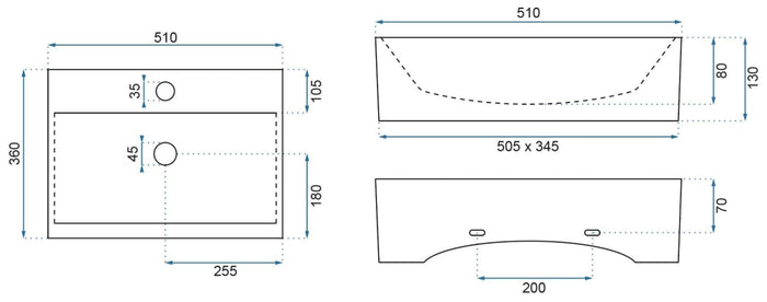 Lavabo Da Appoggio / Murale Rea Bonita