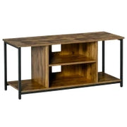 Mobile TV da Salotto in Stile Industriale, Legno e Acciaio, 110x40x50cm