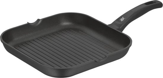Piastra Grill 27 x 27 cm in Alluminio con Smalto a Braden Manico in Plastica con Maniglia Nera per Cucina Esterna e BBQ