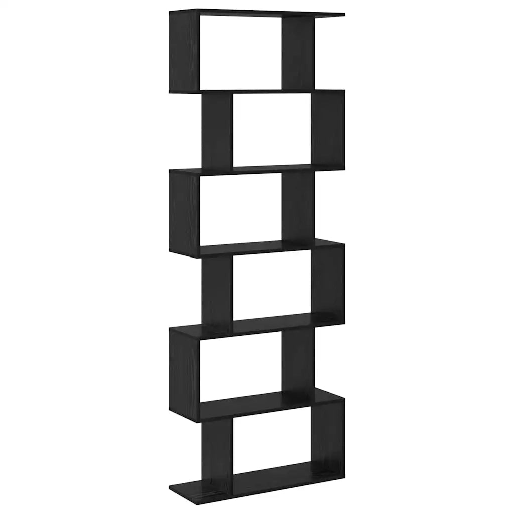 Armadio per Libri 6 livelli 70 x 24 x 193,5 cm Rovere Nero 869253