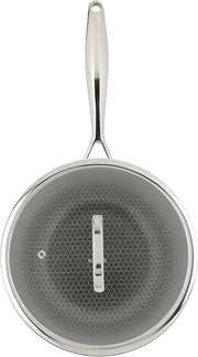 Wok in Acciaio Triply 24 cm - Smalto a Miele - Strato Antiaderente - Resistente ai Graffi - Induzione Consentita