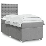 Giroletto a Molle con Materasso Grigio Chiaro 90x190 cm Tessuto 3293837