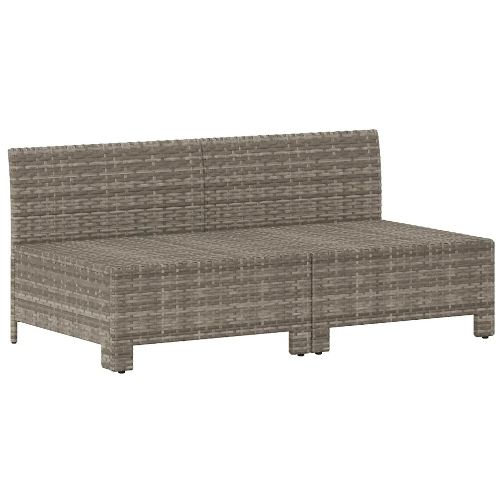 Divano da Giardino a 2 Posti con Cuscini in Polyrattan Grigiocod mxl 94683