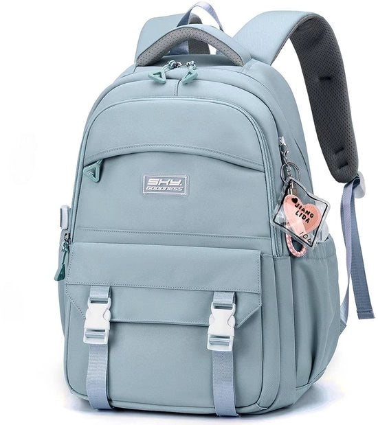 Zaino per Scuola per Ragazzi e Ragazze, Impermeabile, per 5^ Classe, Borsa da Scuola Leggera per Viaggi e Viaggi di Passeggio, Blu