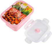 Lunchbox Opvougbile per Adulti, 500ml, con Contenitore per Cibo in Silicone, Bento Box Opvougbile per Picnic, Scuola, Lavoro e Viaggi