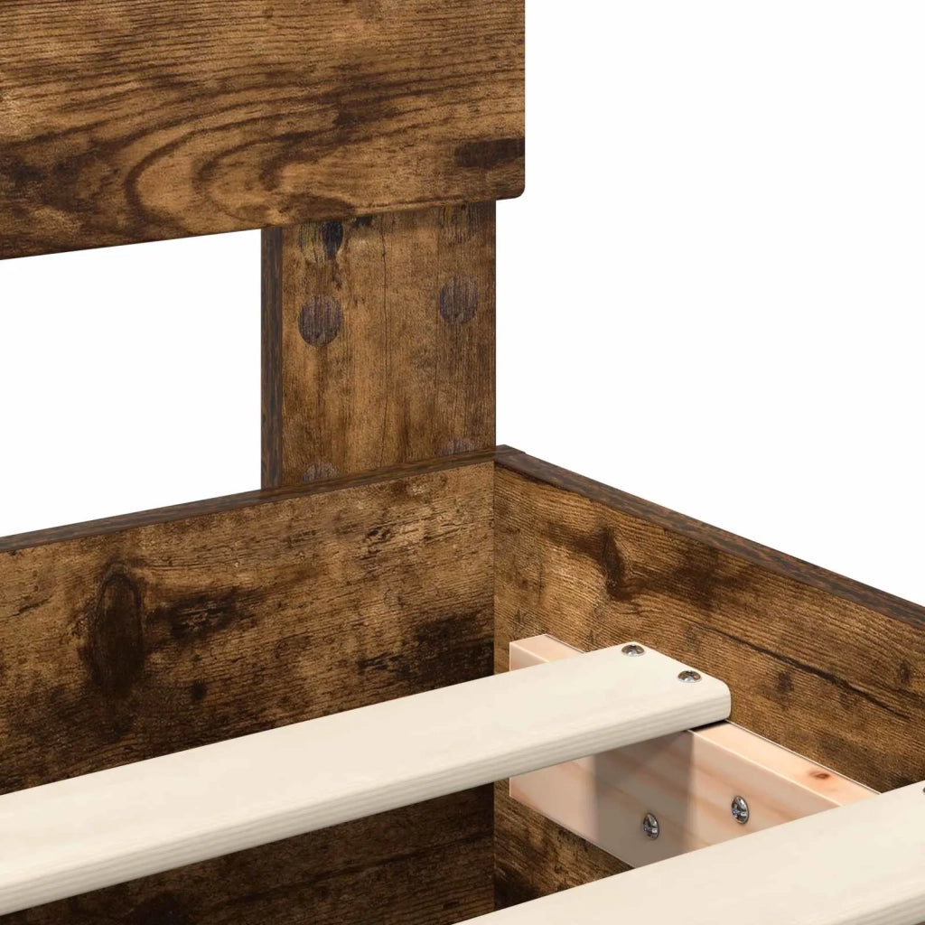 Struttura del letto Rovere fumé 100 x 200 cm Legno multistrato 3408701