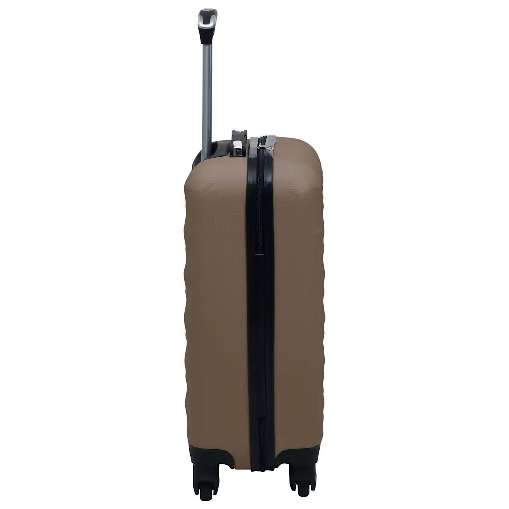 Set Valigie Trolley a Custodia Rigida 2 pz Marrone in ABS 92433