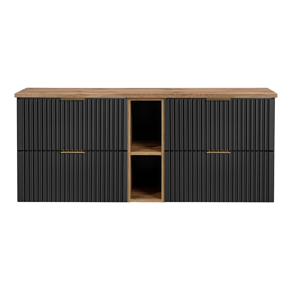 Set mobili bagno 140 cm Adel Black 140 cm
