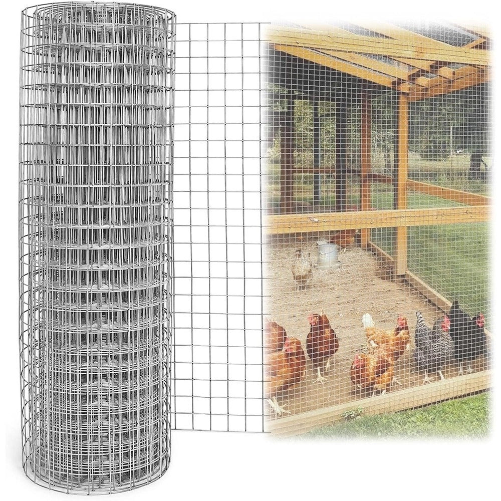 Trade Shop - Set 3pz Rete Metallica Zincata 0.5x3mt Recinzione Protezione Alberi Giardino Animali 020248 -
