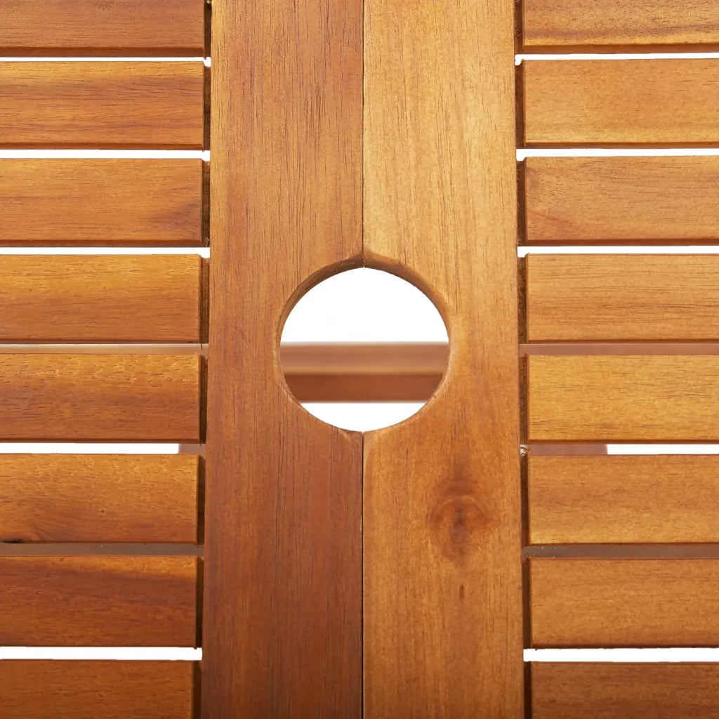 Tavolo da Giardino Pieghevole 135x85x75 cm Massello di Acacia 46657