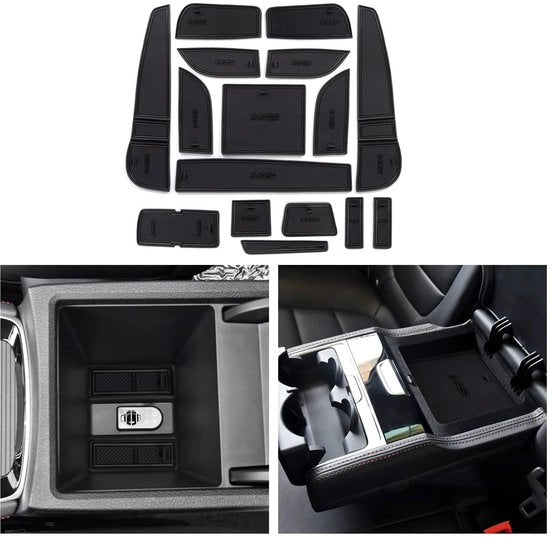 Accessori per MG HS Plug-in Hybrid 2018-2024, mattoncini antislip per console centrale MG HS, supporto per bicchiere antislip, mattoncini antislip per braccio MG HS PHEV 2024 (nero)