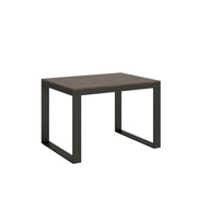 Tavolo allungabile 120/224x90 cm Tecno Evolution colore noce telaio e gambe antracite