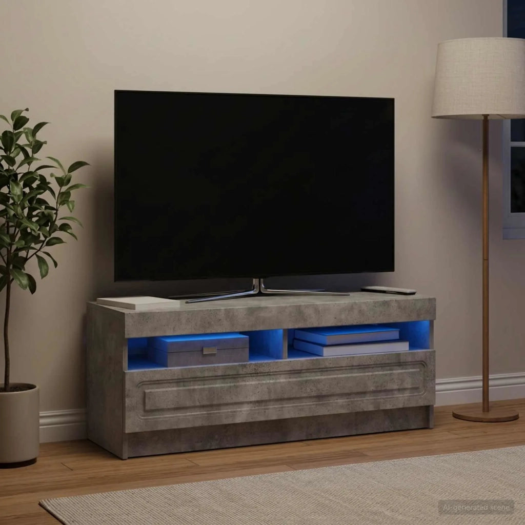 Mobile TV LED Grigio Cemento Legno ingegnerizzato 897868