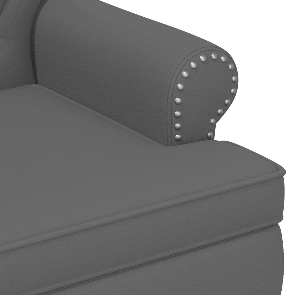 Loveseat con bottoni imbottiti Grigio 120 x 65 x 77 cm 42041859
