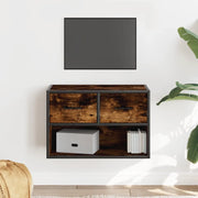 Mobile Porta TV-Mobile per TV-Credenza TV Rovere Fumo 60x31x39,5 cm in Legno e Metallo