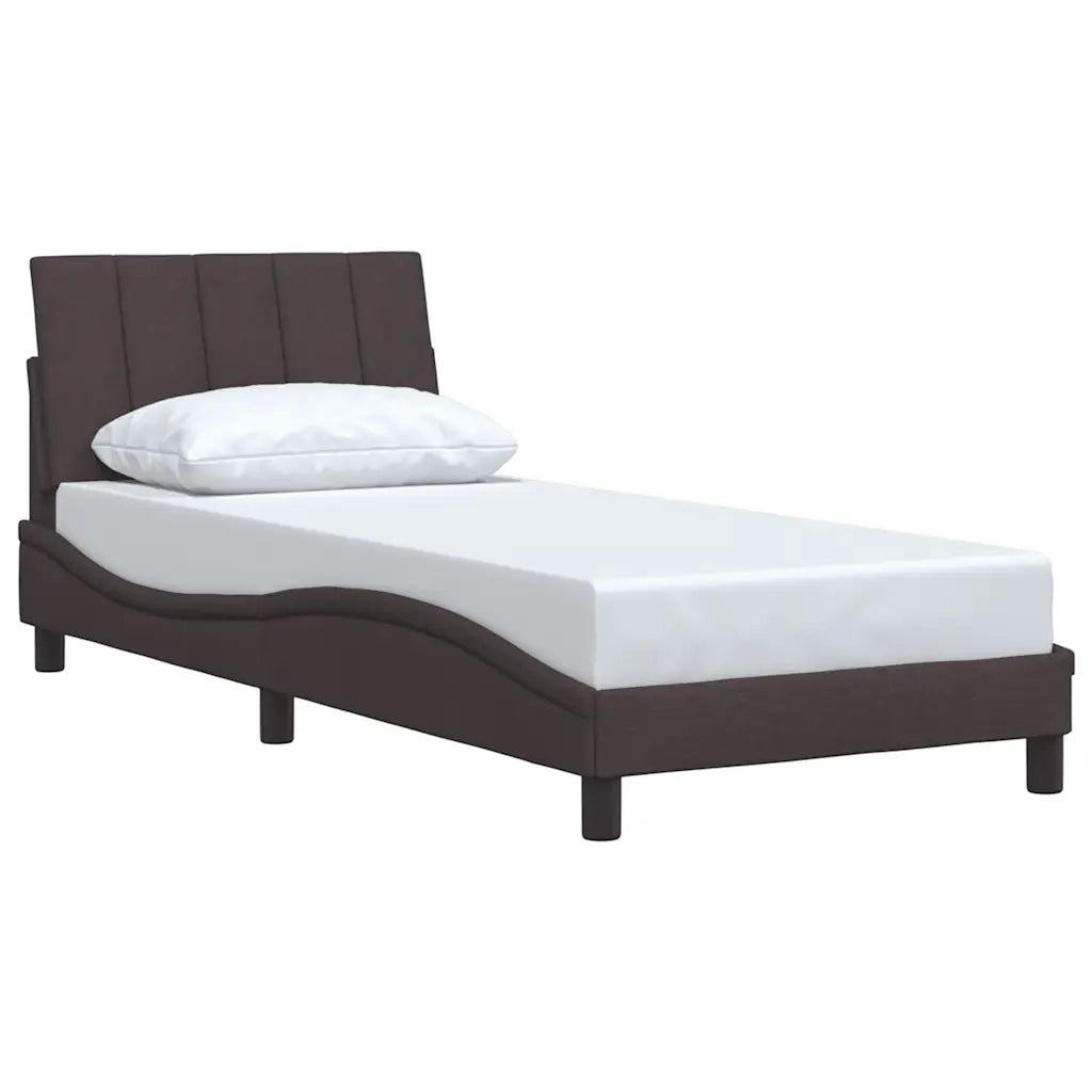 Giroletto senza Materasso Hanko Marrone Scuro 80x200 cm Tessuto 3310352
