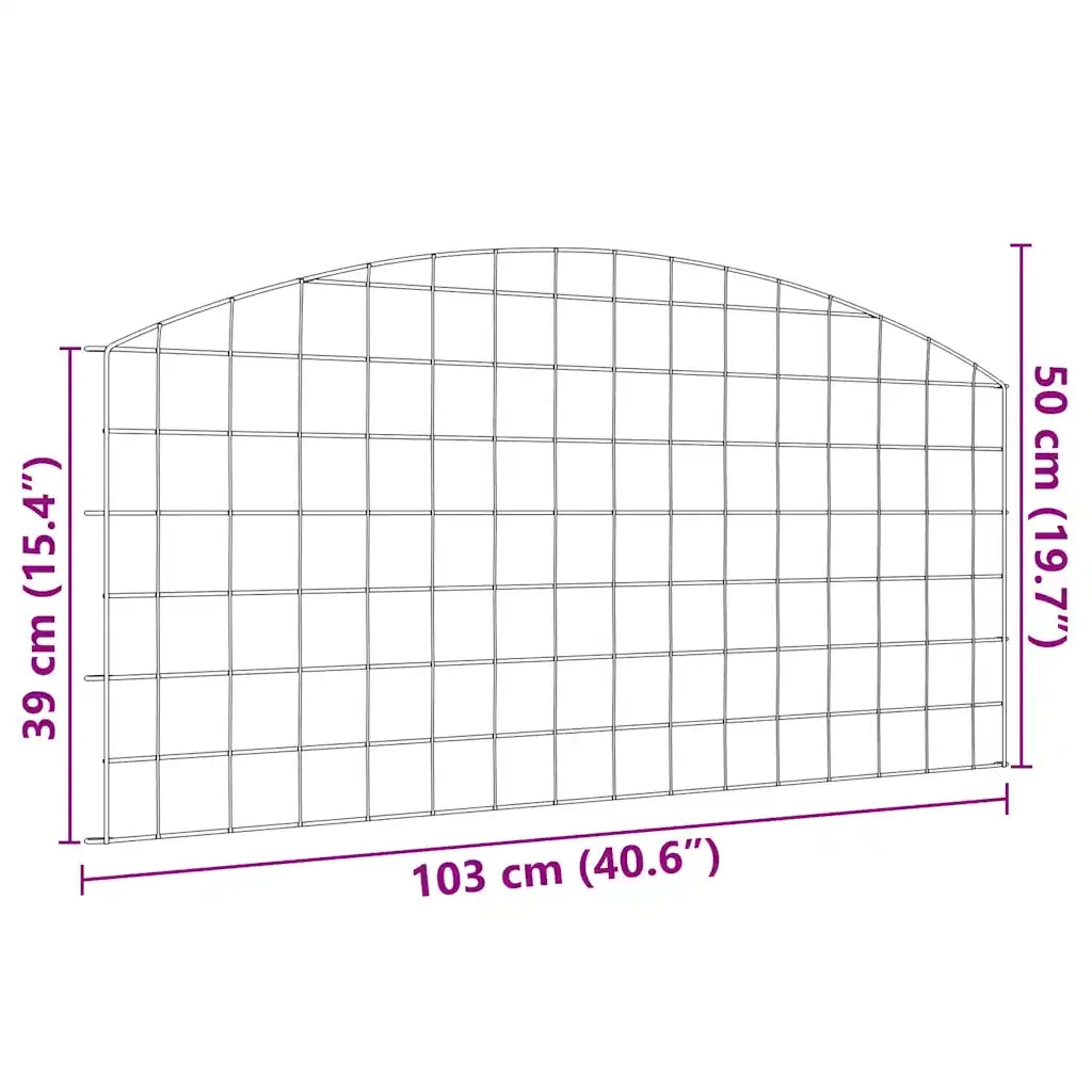 Set di Recinzione per Stagno 5 pcs Verde 100 x 50 cm Acciaio