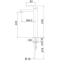 Rubinetto Miscelatore Monocomando Lavabo Alto XL in Ottone Mariani Polar Cromato