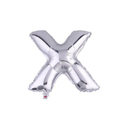 Trade Shop - Palloncino Gonfiabile Elio Lettera X Argento 35 Cm Compleanno Festa Party Casa -