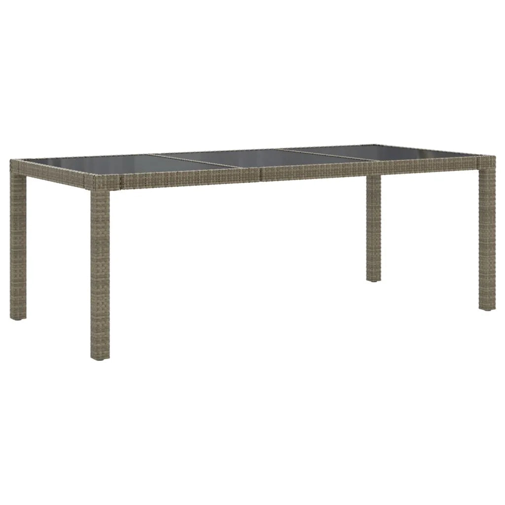 Set da Pranzo da Giardino 7 pz con Cuscini in Polyrattan Grigio cod mxl 42006