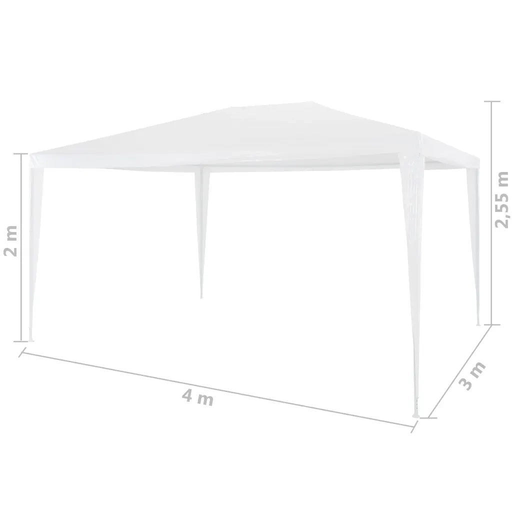 Tenda per Feste-Tenda Gazebo 3x4 m Bianca 499421