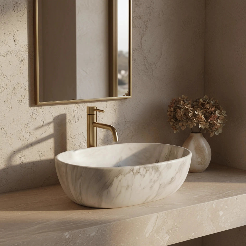 Lavabo Da Appoggio Rea Amelia Ash Matt