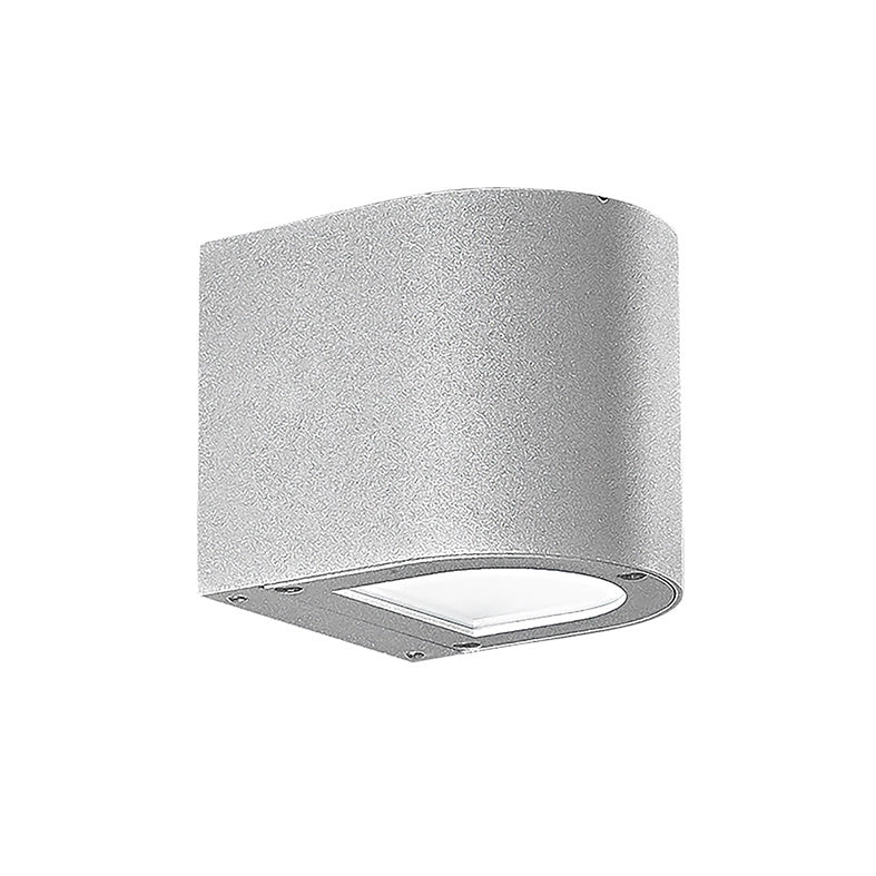 Silver Applique LED 4,5W Monoemissione Tonda Grigia 3000K 60° IP65 - Rossini Group | Illuminazione da Parete per Esterni di Design