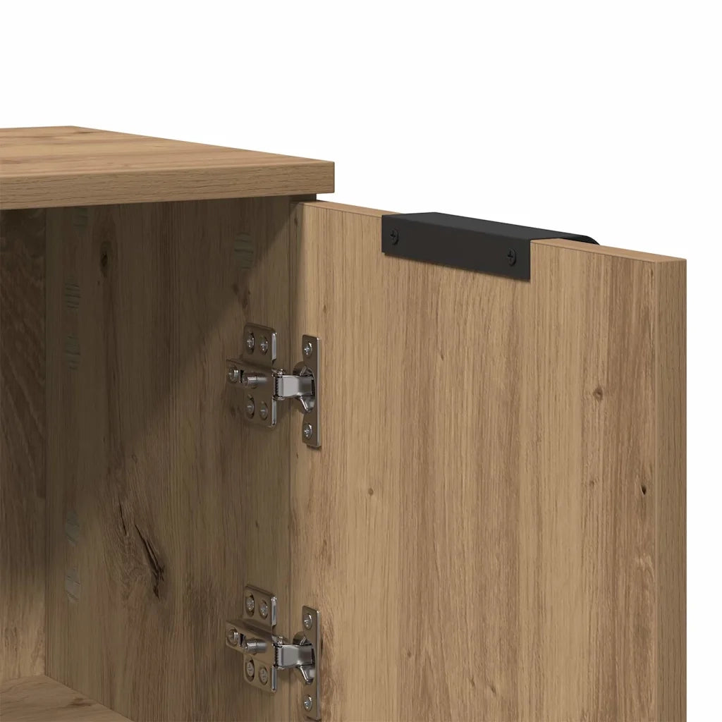 Credenze 2 pz Rovere Artigianale 30x30x70 cm Legno Multistrato