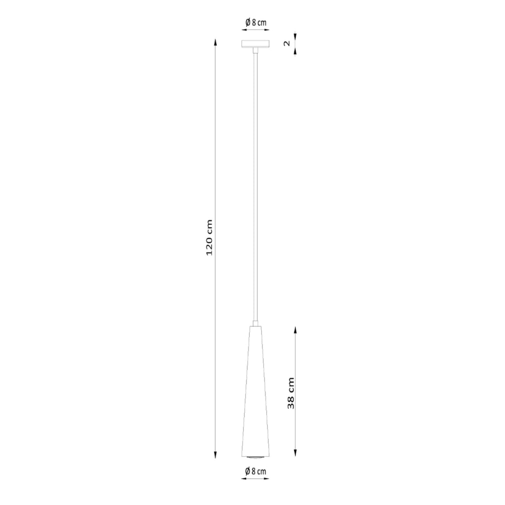 Lampada a sospensione cono legno bianco GU10 VESTIA