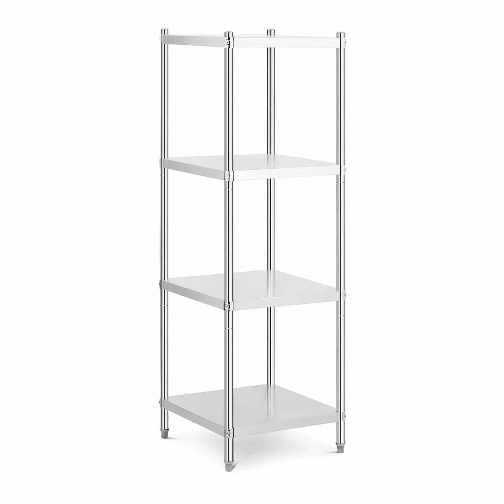 Scaffalatura in acciaio inox 60 x 60 x 180 cm portata 200 kg modello professionale 14_0005187