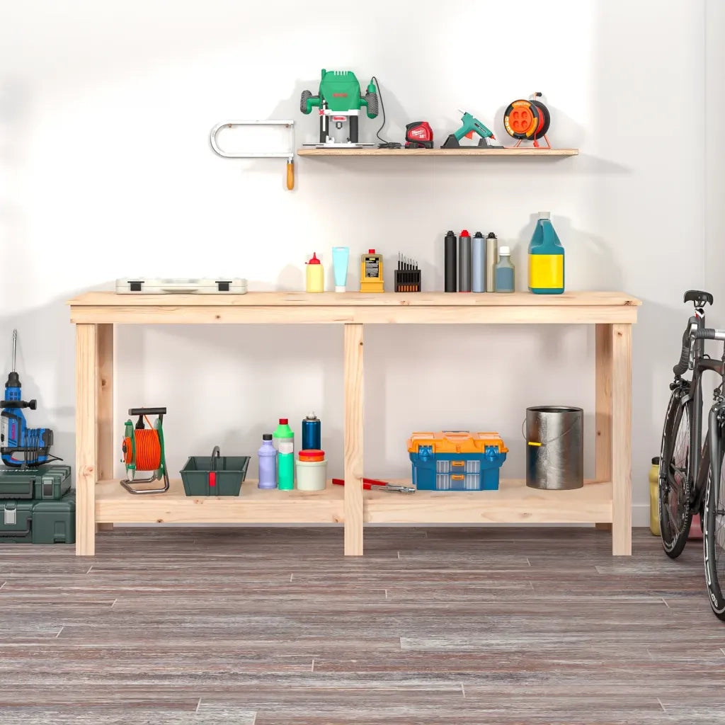 Banco da Lavoro 180x50x80 cm in Legno Massello di Pino 822511