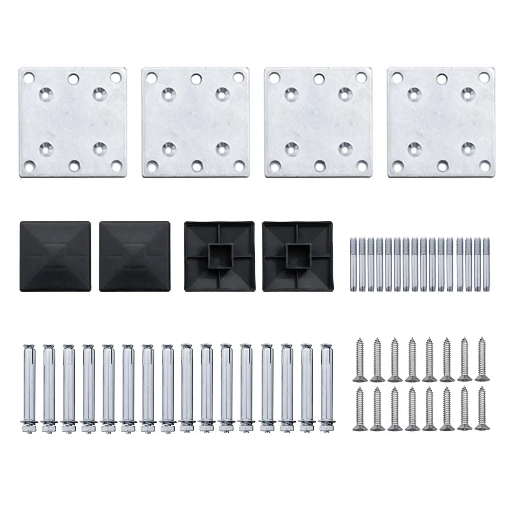 Set Pannelli di Recinzione in WPC 526x186 cm Nero 3070430