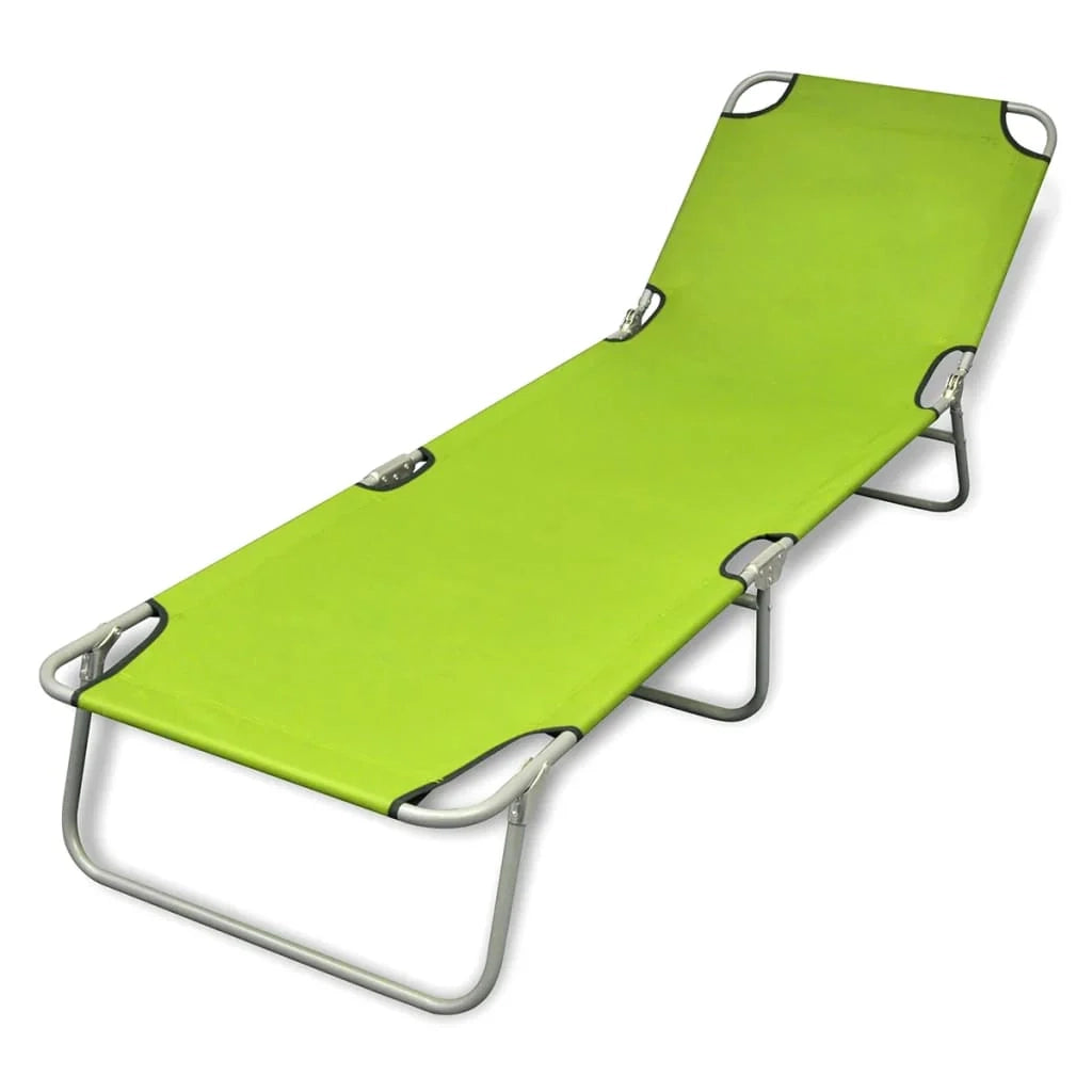 Lettino prendisole sedia a sdraio lettino prendisole letto da giardino mobili da giardino mobili da esterno pieghevoli acciaio verniciato a polvere verde mela 02_0012799