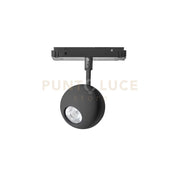NARDO SP - FARETTO PROIETTORE REGOLABILE NERO TONDO INCASTRO MAGNETICO PER BINARIO 48V 3000K 410LM 8,5W