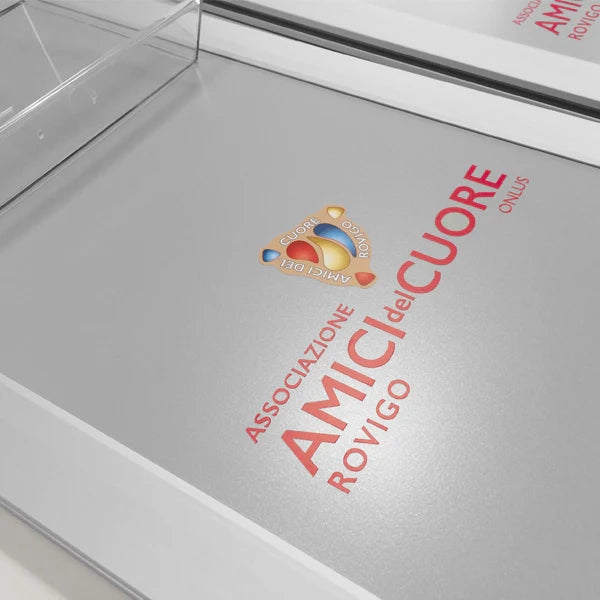 Porta brochure A4 in Metallo a Pavimento - Bifacciale