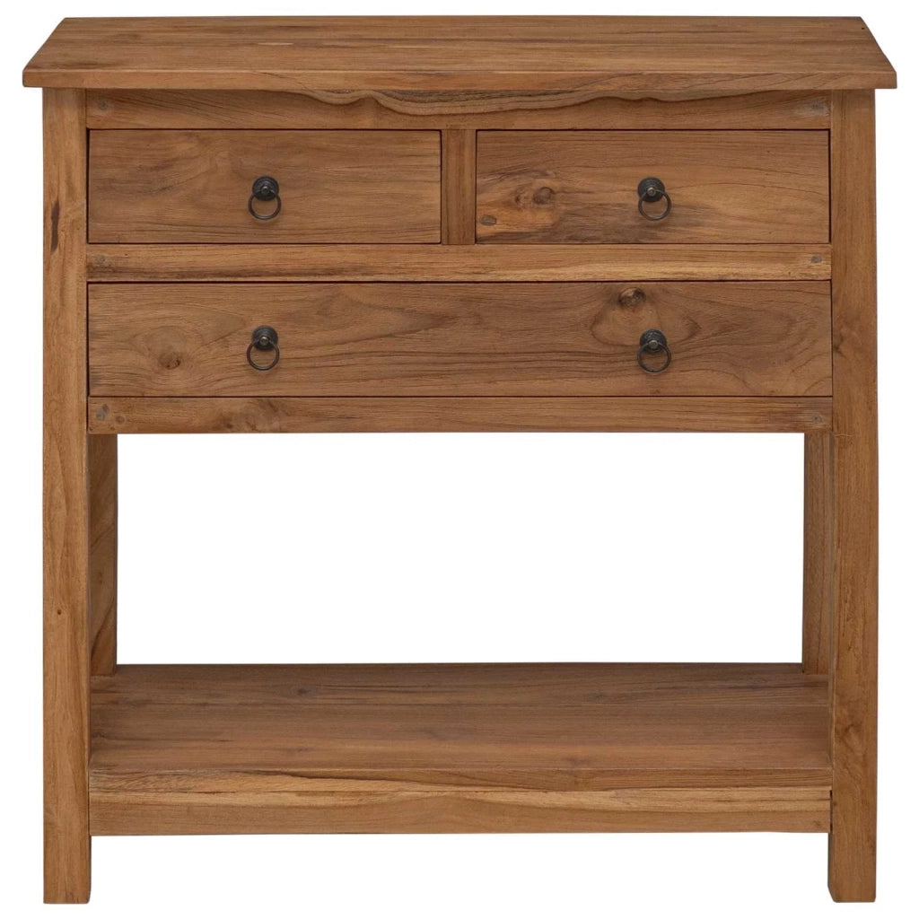 Credenza Naturale 79 x 35 x 80 cm Legno di teak solido 42024257