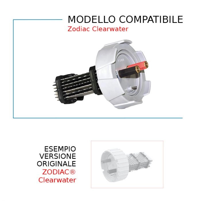 Cella Elettrolitica Compatibile Per Sterilizzatore A Sale Zodiac Clearwater Ts/cl 130-140