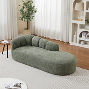 DIVANO Chaise longue curva 100x35x35 cm Chenille verde