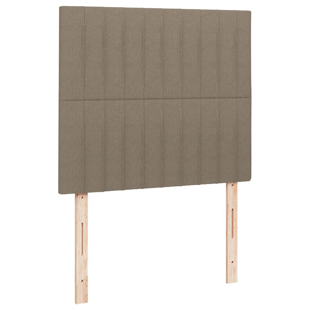Letto a Molle con Materasso e LED Tortora 120x190 cm in Tessuto 3270264