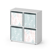 Vicco Scaffale Bianco 72.6 x 72 cm con 4 scatole pieghevoli opt.1
