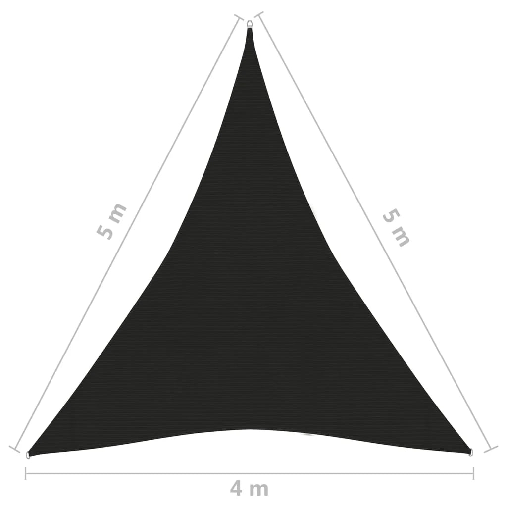 Vela ombreggiante/ombrellone 160 g/m² 4 x 5 x 5 m HDPE nero 02_0009214