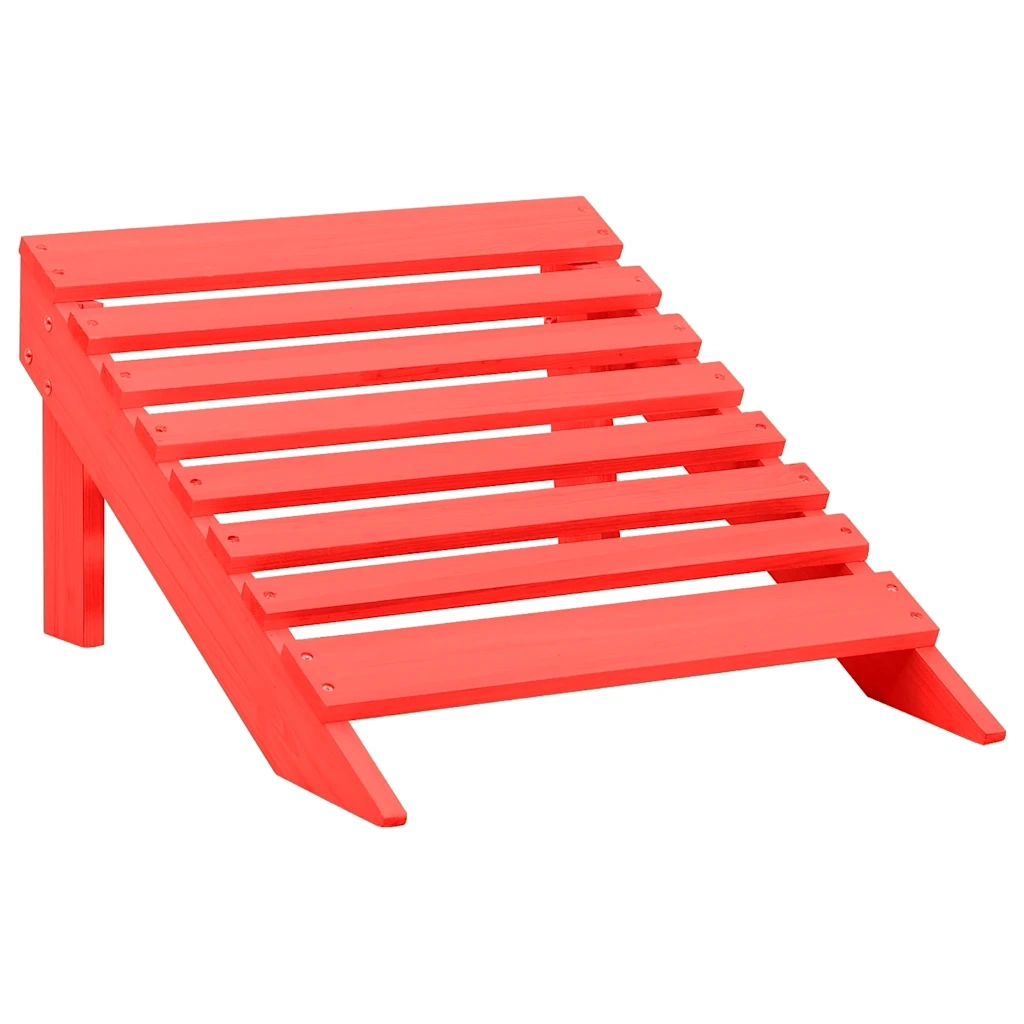 Sedia Giardino | Sedie da Esterno Adirondack con Ottomana Massello di Abete Rossa